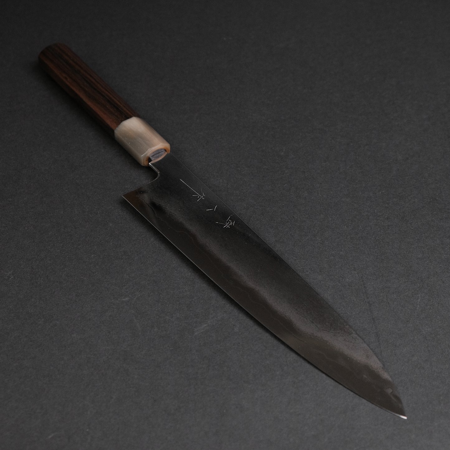 Tetsujin Silver #3 Metal Flow Gyuto 240mm Taihei Makassar Ebony Handle