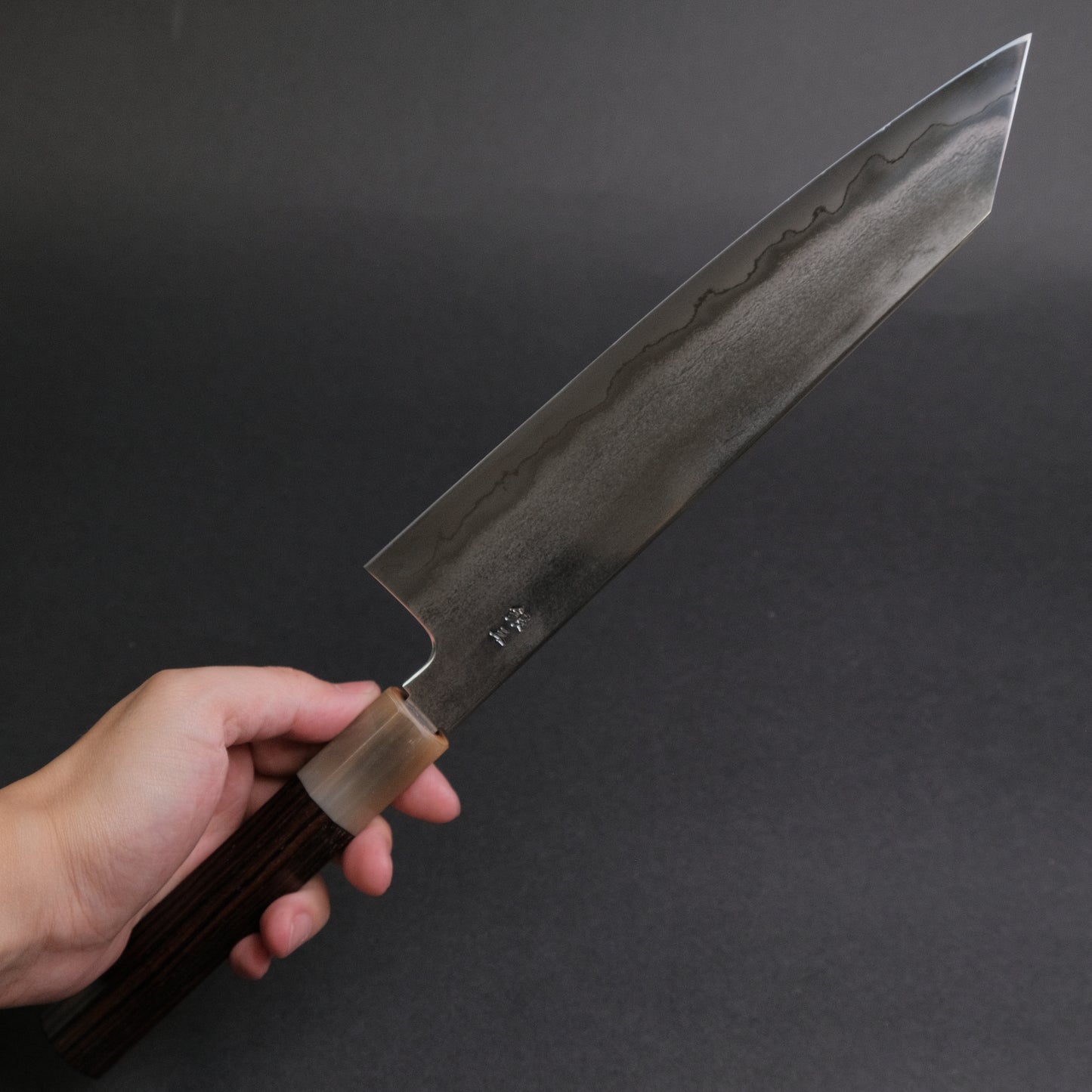 Tetsujin Silver #3 Metal Flow Kiritsuke Gyuto 240mm Taihei Makassar Ebony Handle
