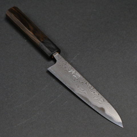 Toshihiro Wakui Damascus Blue #2 Petty 135mm Ebony Handle