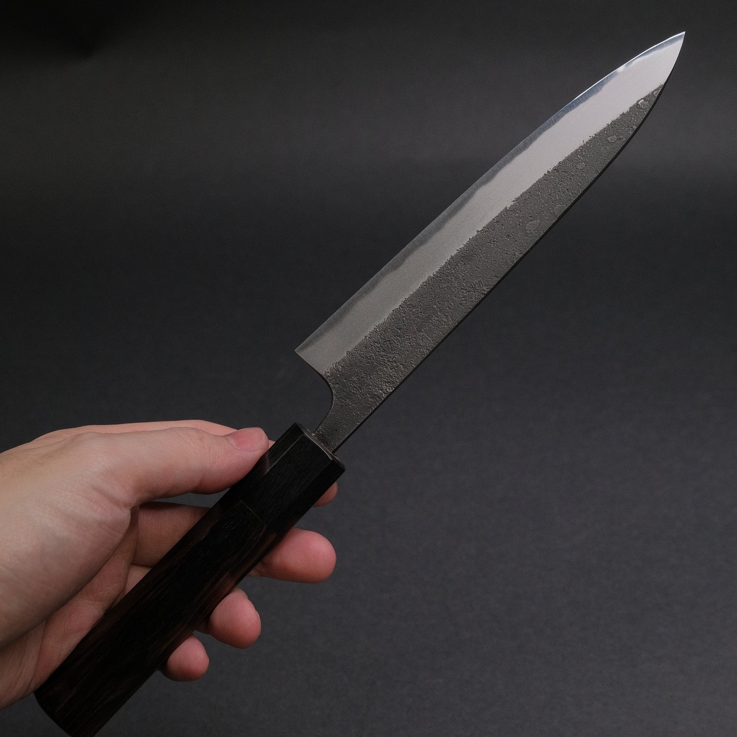 Toshihiro Wakui Kurouchi Nashiji Blue #2 Petty 150mm Ebony Handle