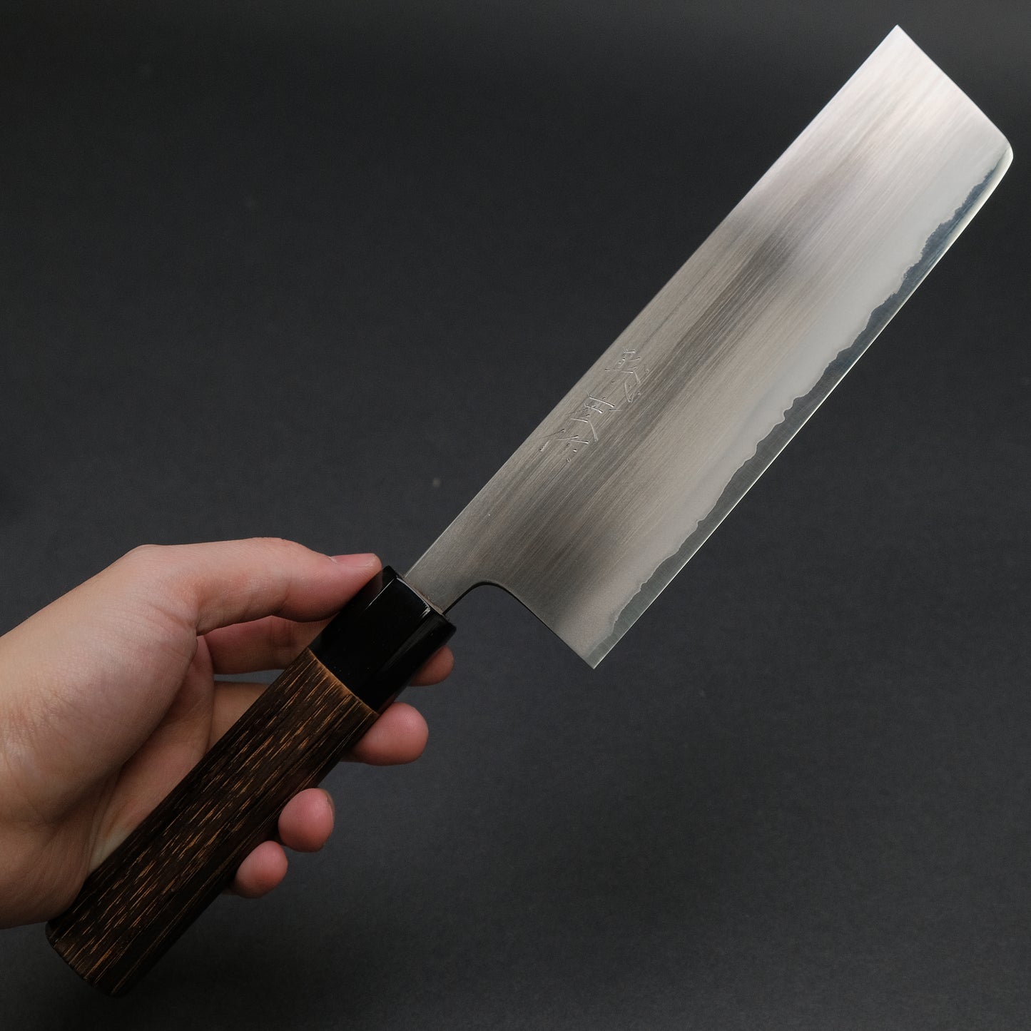 Toshihiro Wakui White #2 Nakiri 165mm Burnt Chestnut Handle