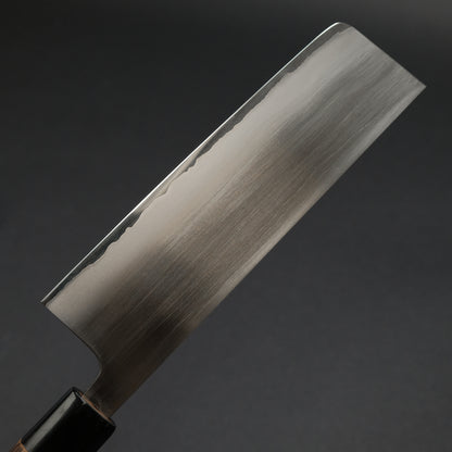 Toshihiro Wakui White #2 Nakiri 165mm Burnt Chestnut Handle