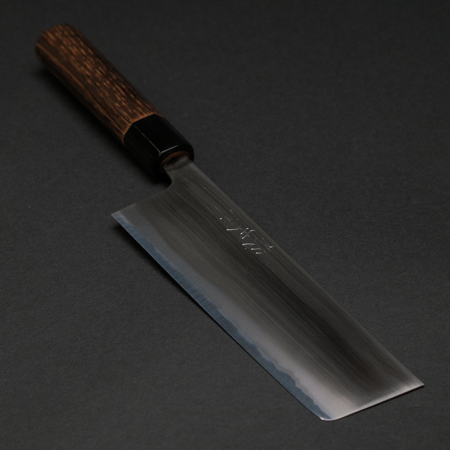 Toshihiro Wakui White #2 Nakiri 165mm Burnt Chestnut Handle