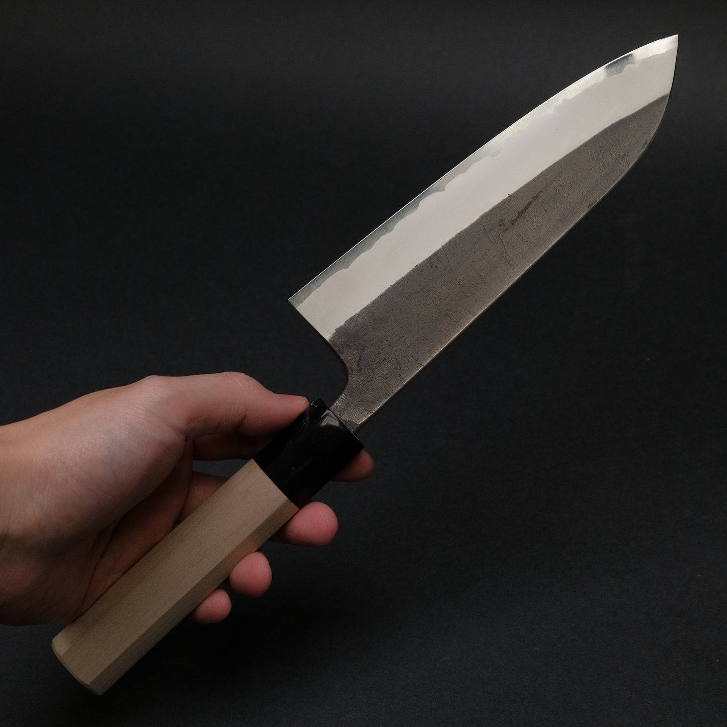 Toshihiro Wakui White #2 Nashiji Santoku 165mm Magnolia Handle