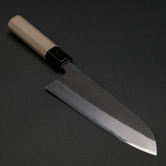 Toshihiro Wakui White #2 Nashiji Santoku 180mm Magnolia Handle