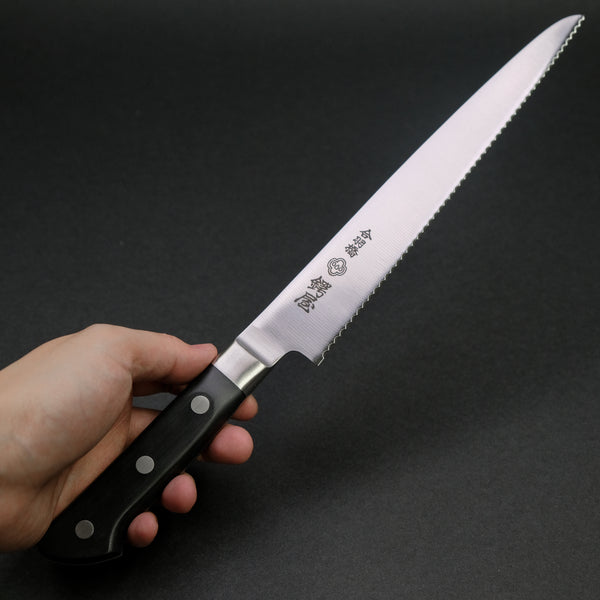 Tsubaya Bread Knife 210mm Pakka Handle