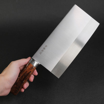Xinguo M390 Chinese Cleaver 200mm Desert Ironwood Handle