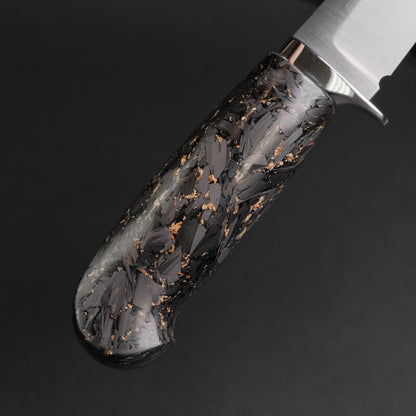 Xinguo Magnacut Butcher Knife 150mm Gold Leaf Carbon Handle