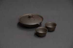 Komon Masatoshi Ichino Shiboridashi Tea set Tetsusabi