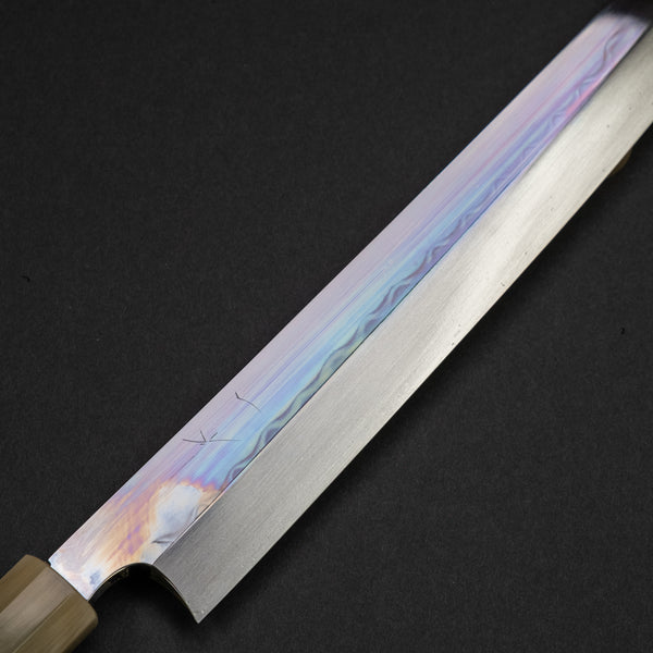 Hitohira Togashi White #1 Mizu Honyaki Yanagi Sakimaru 330mm Taihei Ebony Handle (Saya)
