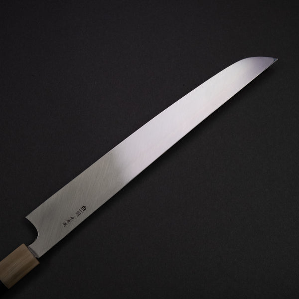 Hitohira Togashi White #1 Mizu Honyaki Yanagi Sakimaru 330mm Taihei Ebony Handle (Saya)