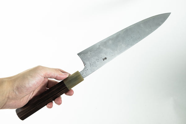 Hitohira Tanaka Yohei Blue #1 Damascus Gyuto 240mm Taihei Makassar Ebony Handle