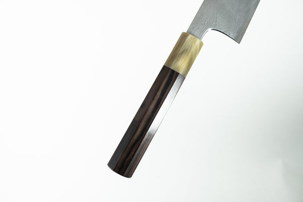 Hitohira Tanaka Yohei Blue #1 Damascus Gyuto 240mm Taihei Makassar Ebony Handle