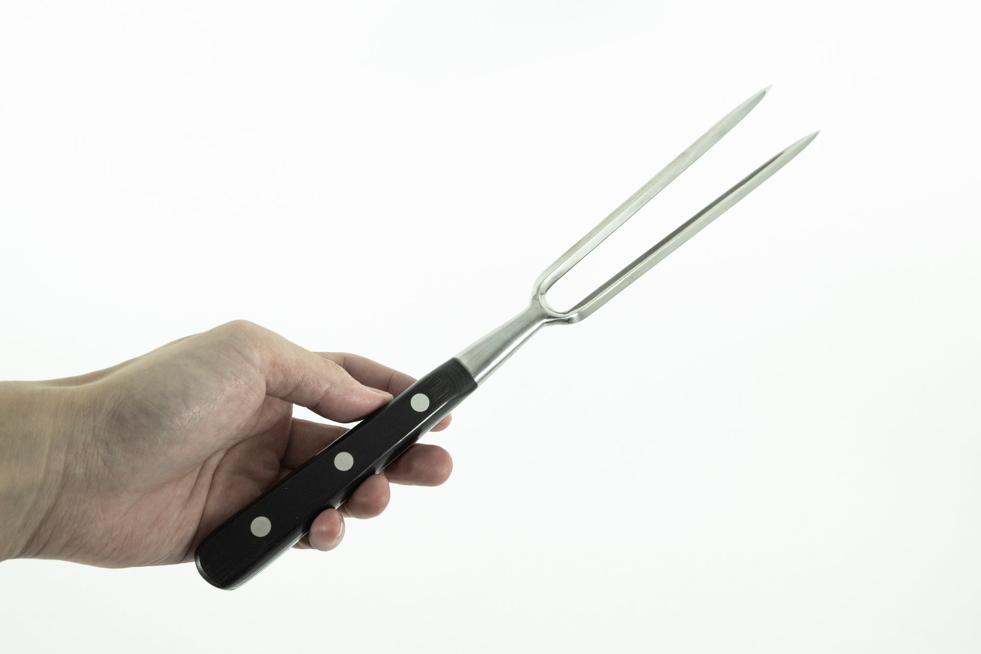 Hitohira Straight Carving Fork Black Pakka Handle