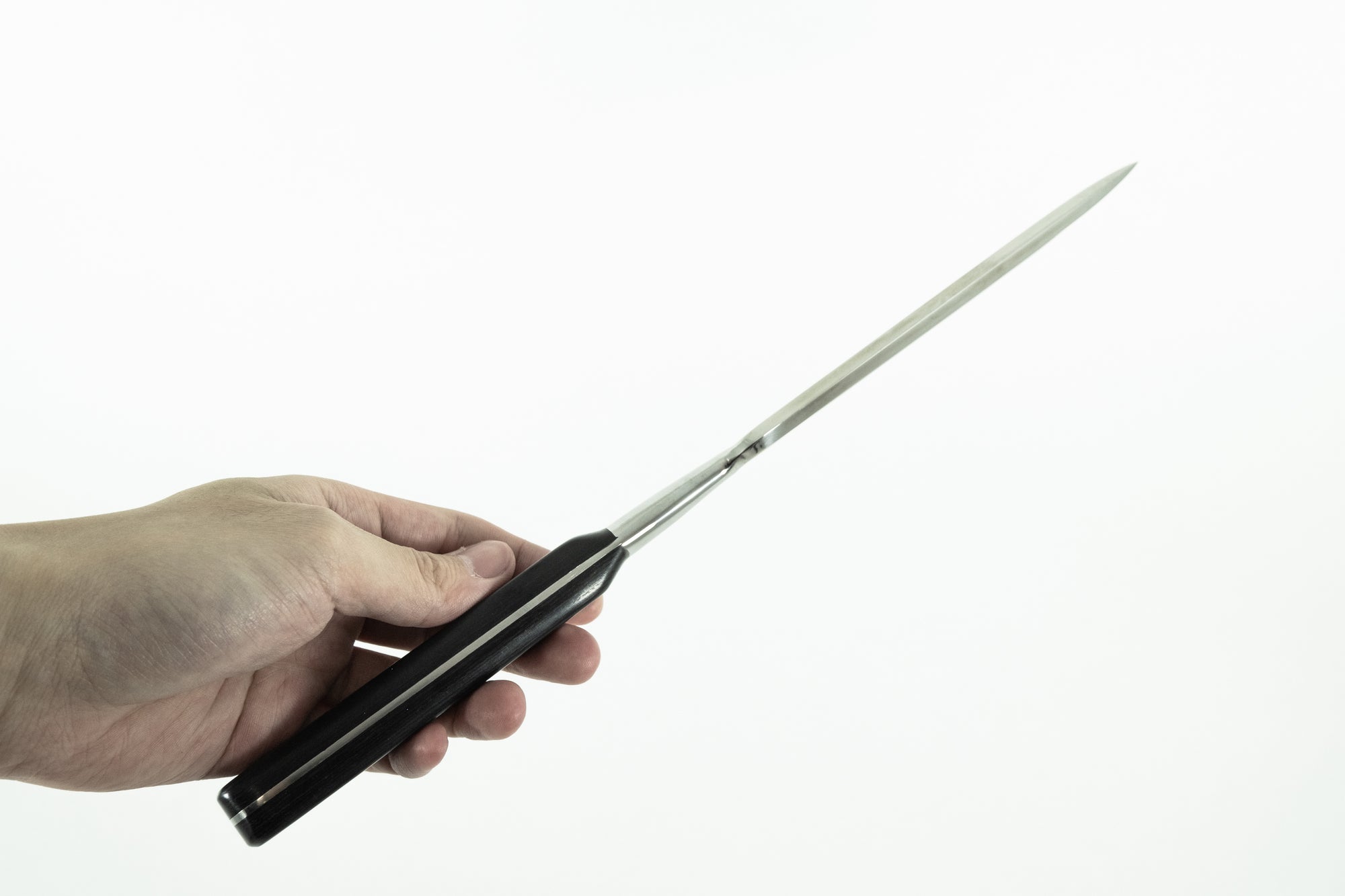 Hitohira Straight Carving Fork Black Pakka Handle