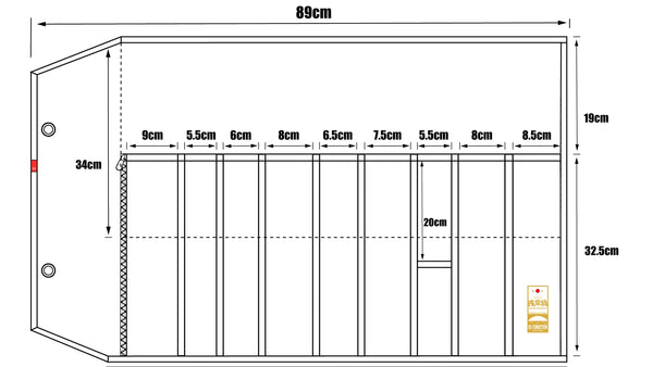 HI-CONDITION Hanpu Canvas 9 Pockets Knife Roll (Various Colors)