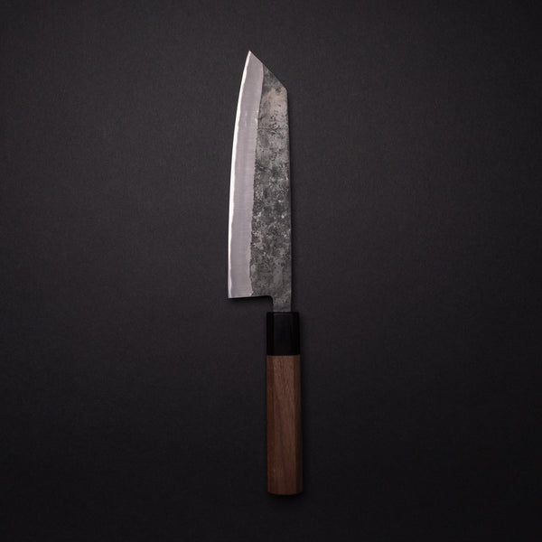 Hitohira Harima Forged Blue Super Stainless Clad Bunka 180mm Walnut Handle