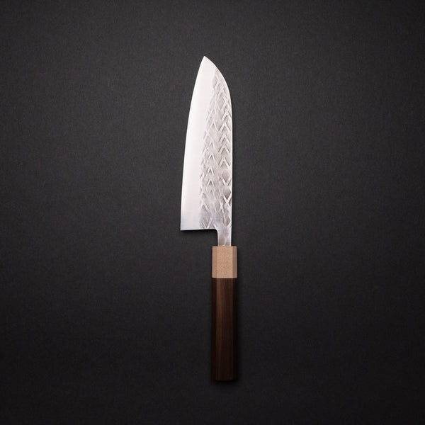 Hitohira TD SLD Tsuchime Santoku 165mm Walnut Handle