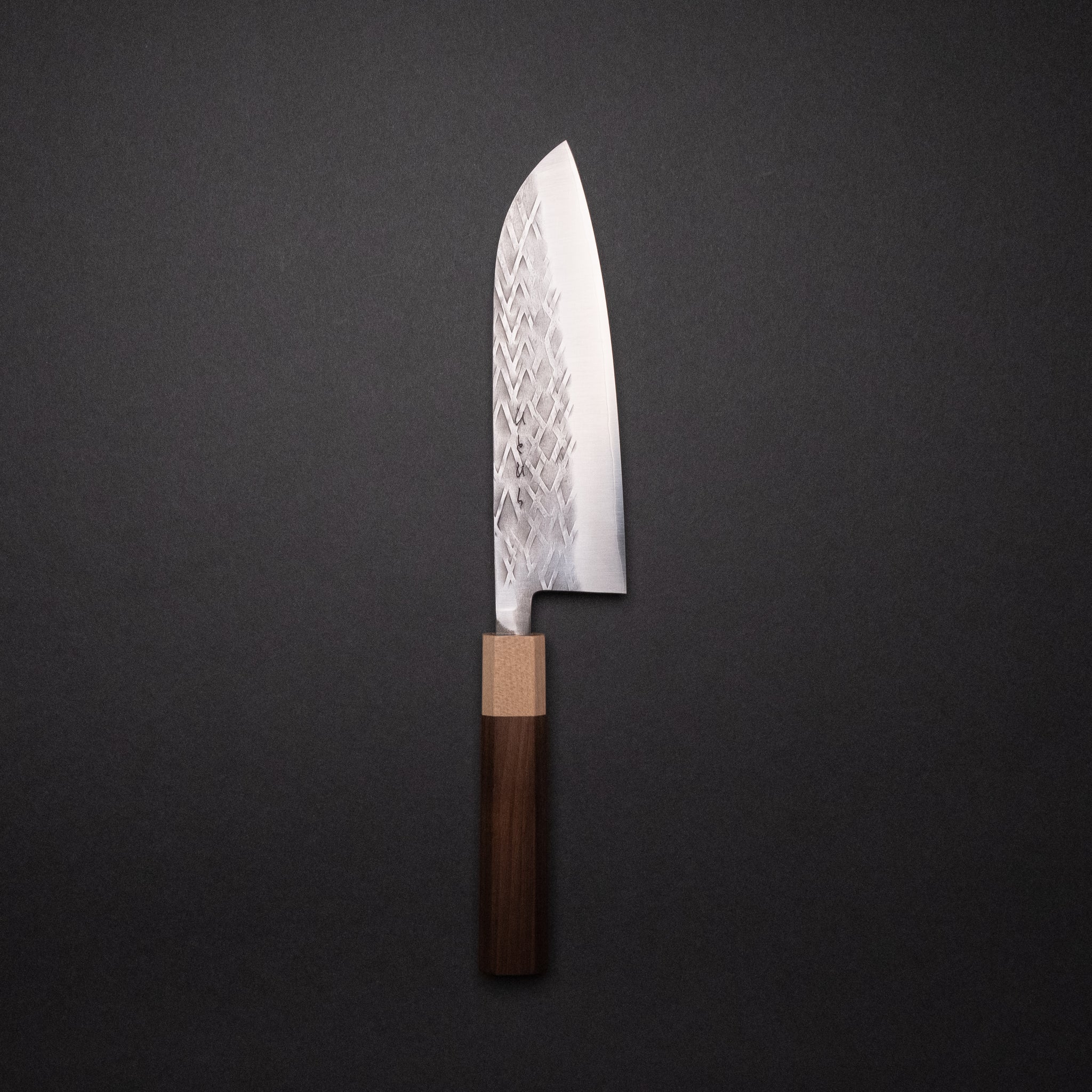 Hitohira TD SLD Tsuchime Santoku 165mm Walnut Handle
