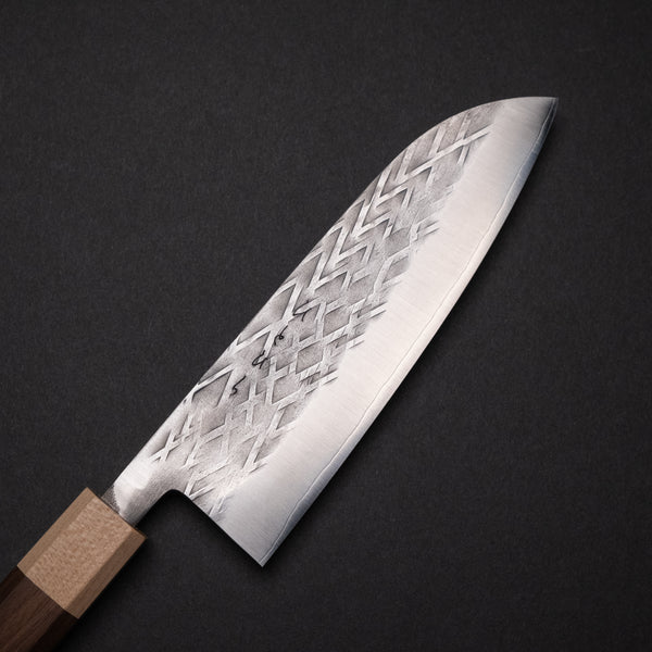 Hitohira TD SLD Tsuchime Santoku 165mm Walnut Handle